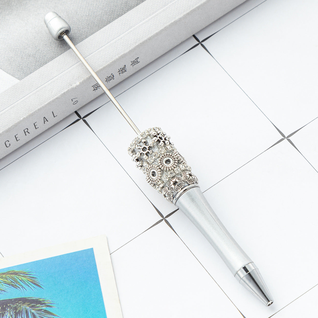 Wholesale Beadable Pen Bohemian Rhinestone Flower Patch DIY Pens